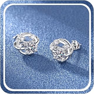 女性用ダイヤモンドイヤリング 低刺激性 スタッドイヤリング バレンタインデー 誕生日 記念日 彼女へのジュエリーギフト