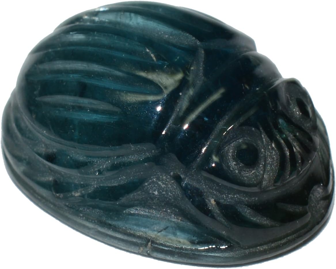 Blue Tourmaline Scarab carving 13.02 carat