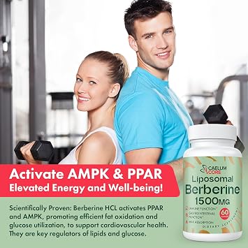 CEALMU CORE Liposomal Berberine HCL - Berberine 1500mg Activates AMPK, High Bioavailability Berberines Supplement for Women and Men, Supports Body Balance