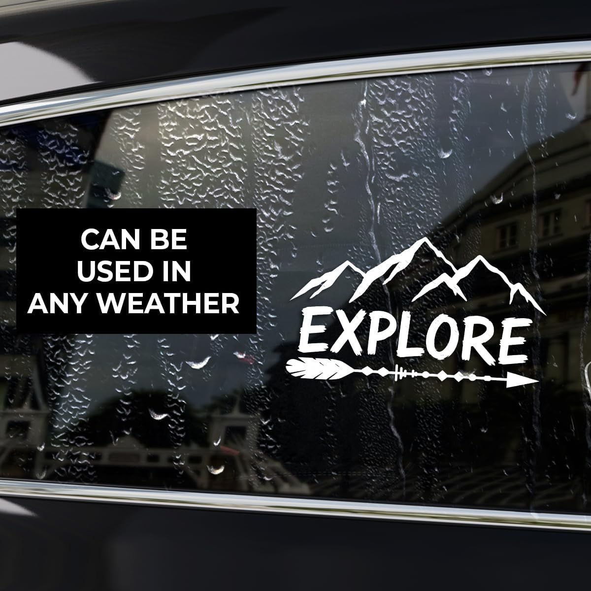 2pcs Explore Mountain Adventure UV DTF Decal Transparent Waterproof Vinyl Transfer Sticker for Car Window SUV Truck Rear Windshield Hiking Camping Outdoor Accessories Gift 6 inches 111 image 5