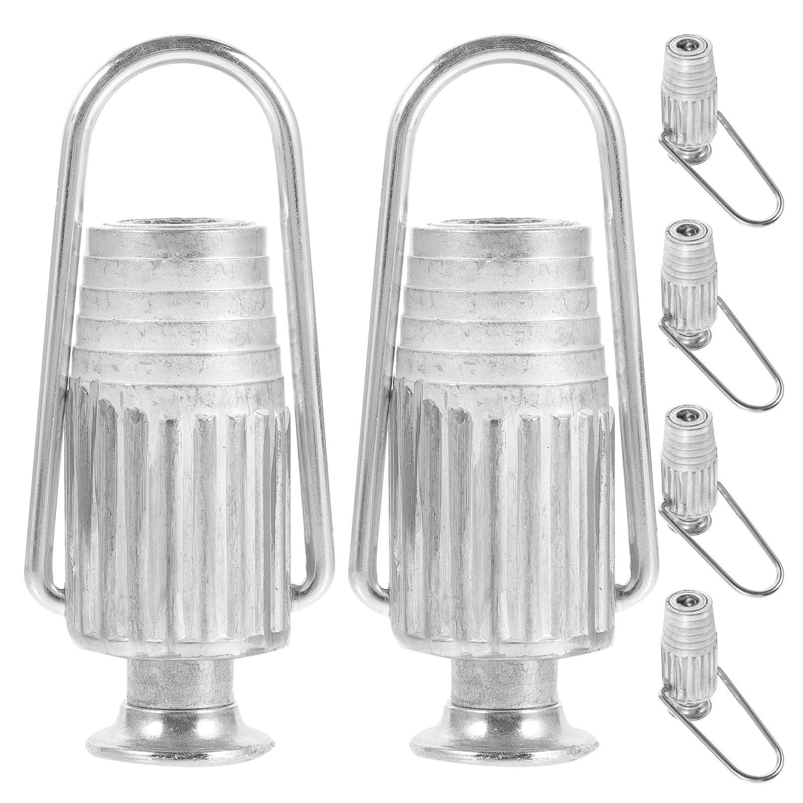 UKCOCO Wäscheleinenspanner Silber aus Aluminiumlegierung 6 Stück Wäscheleine Straff Spannen für Seile und Wäscheleine für Innenbereich und Balkon