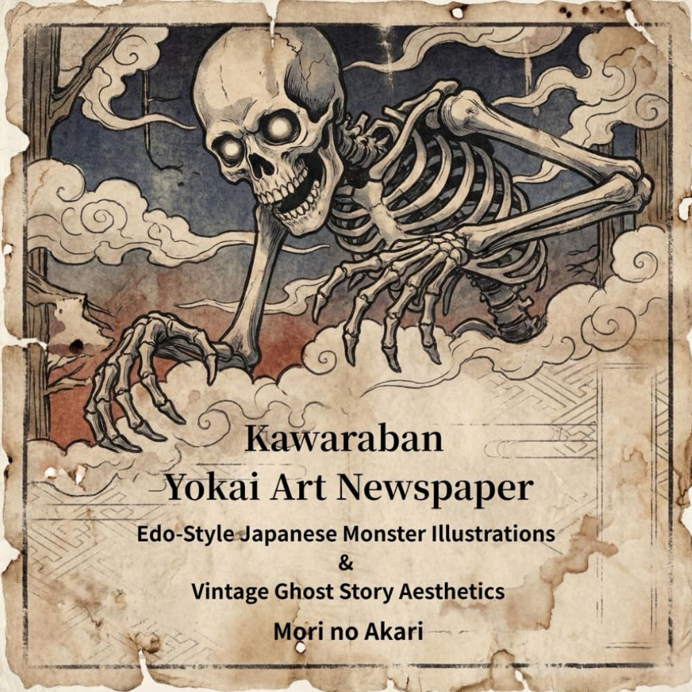 Kawaraban: Yokai Art Newspaper: Edo-Style Japanese Monster Illustrations and Vintage Folklore Aesthetics (Mori no Akari Art Collection)
