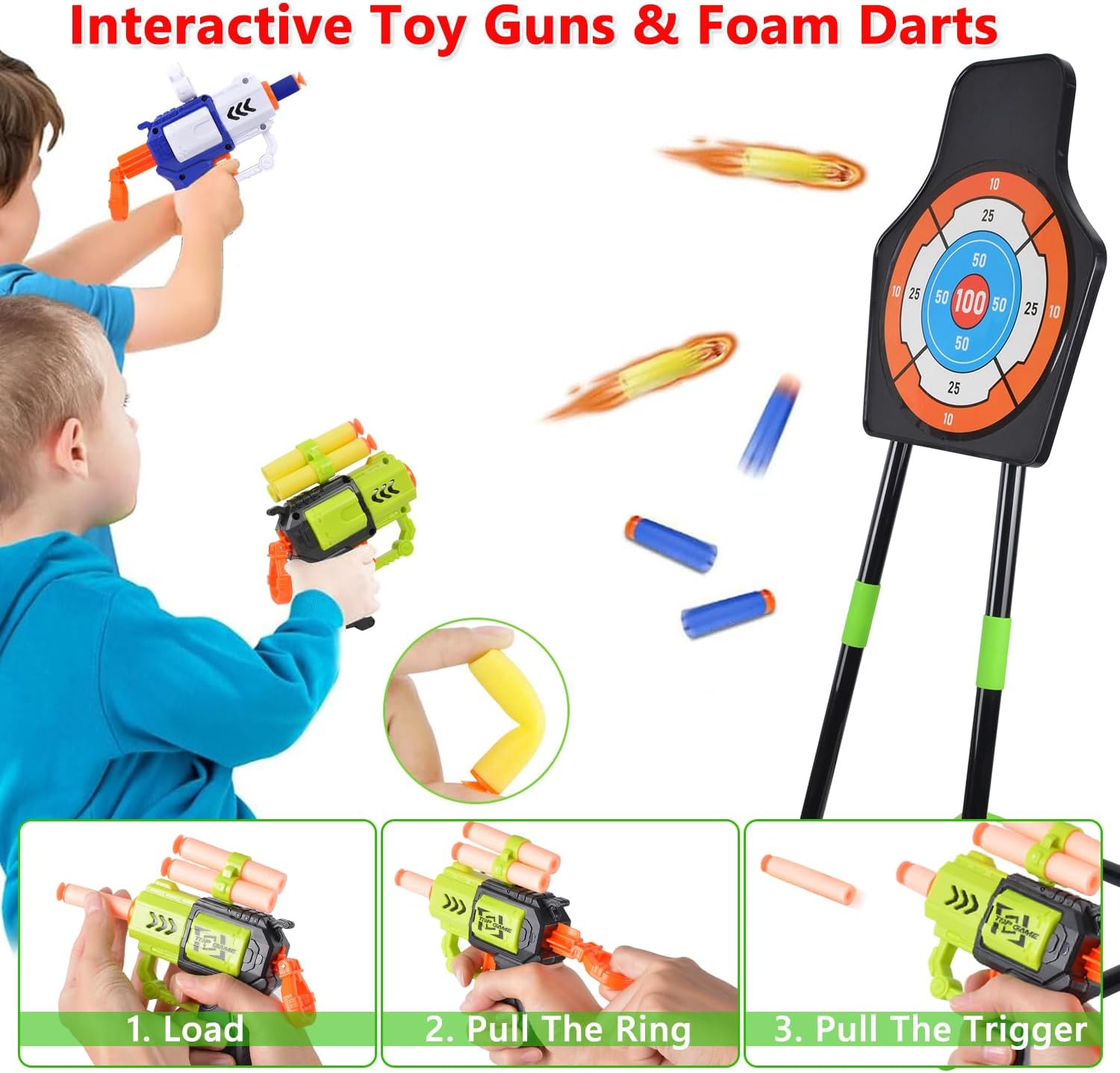 ROSE ME 2 Pack Kids Bow and Arrow Set, LED Archery & Dart Game Set with 20 Suction Cup Arrows for Kids, Indoor/Outdoor Toy Gift for Boys & Girls 5 6 7 8 9 10 11 12 Year Old