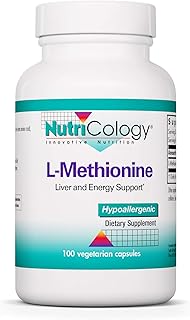 Nutricology L-Methionine - Liver and Energy Support, Free Form Amino Acid, 500mg Supplement, Pure, Vegetarian Capsules - 1...