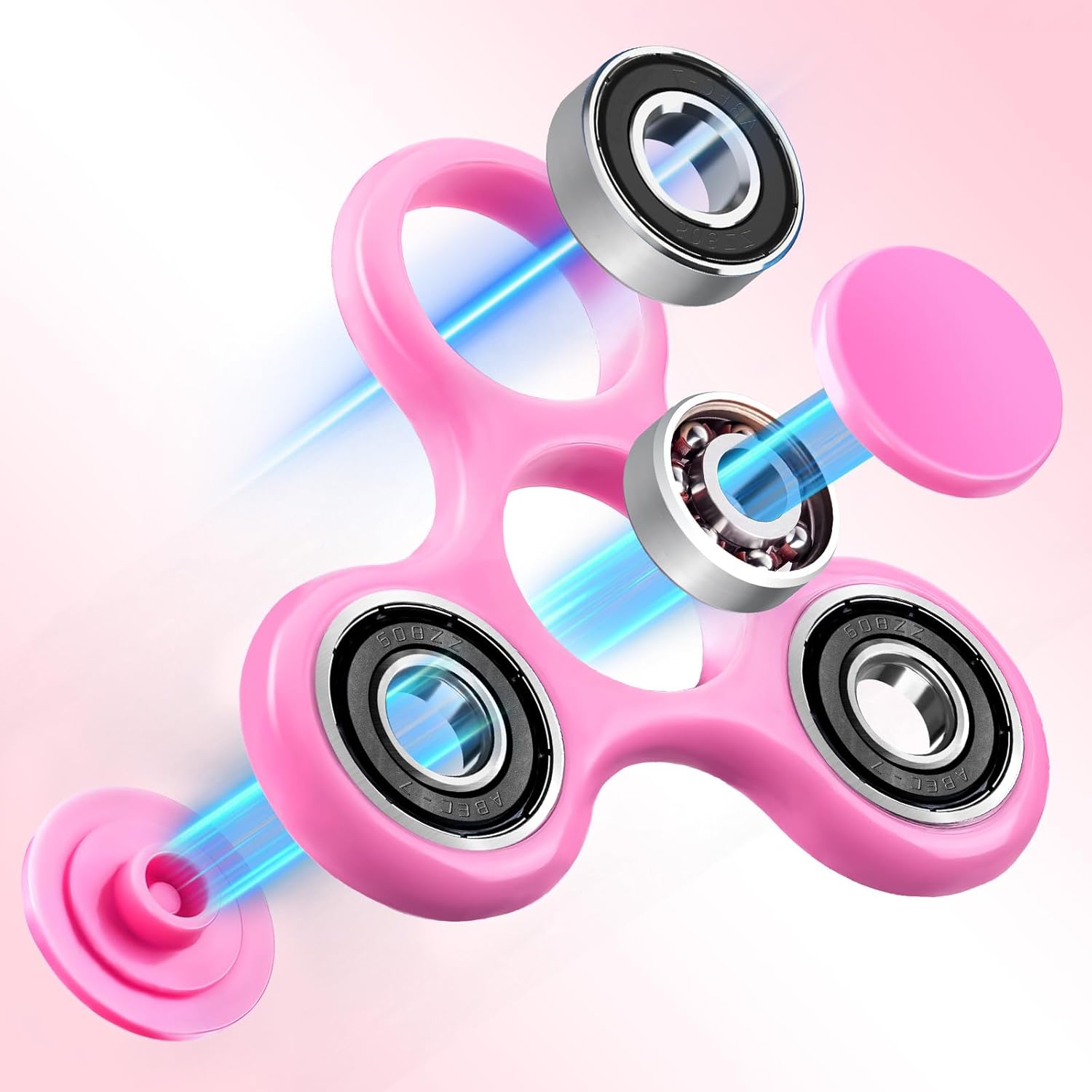 SCIONE 50 Pack Fidget Spinners for Kids 4-8 8-12, Stress Reduction and Anxiety Relief Hand Spinner Ultra Stainless Steel Bearing, Fidget Toys Bulk Classroom Prizes for Girls Boys