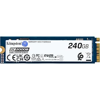 Kingston Data Center DC2000B PCIe 4.0 NVMe M.2 2280 240GB Enterprise SSD (Without Heatsink) - SEDC2000BYM8/240G