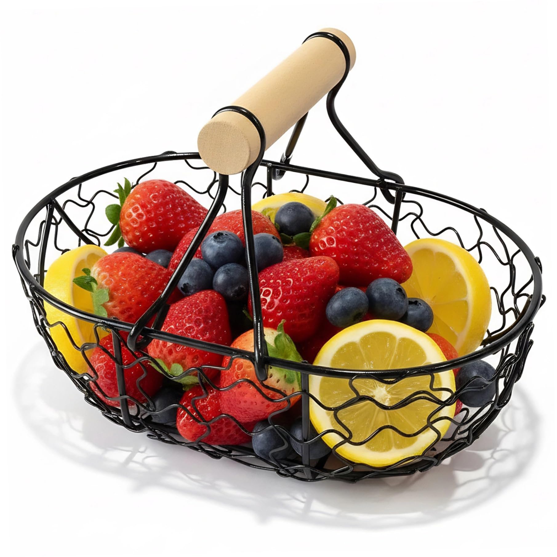 Cesta para huevos de gallina ideal para lucir frutas y verduras en la encimera