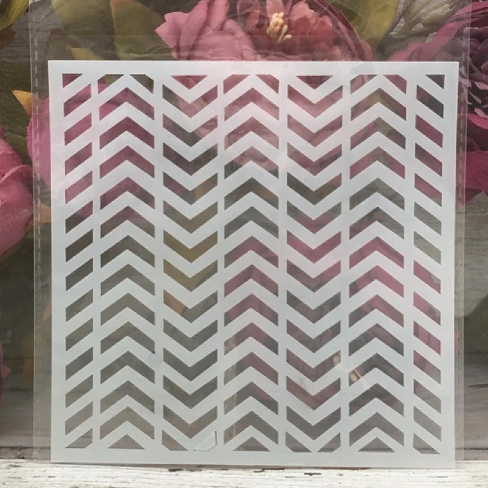 Stencil per dipingere su legno, 8 pezzi, 15 x 15 cm, motivo: foglie ondulate, nuvole, riutilizzabili, per dipingere su legno, pareti, porte, tela, decorazioni per la casa
