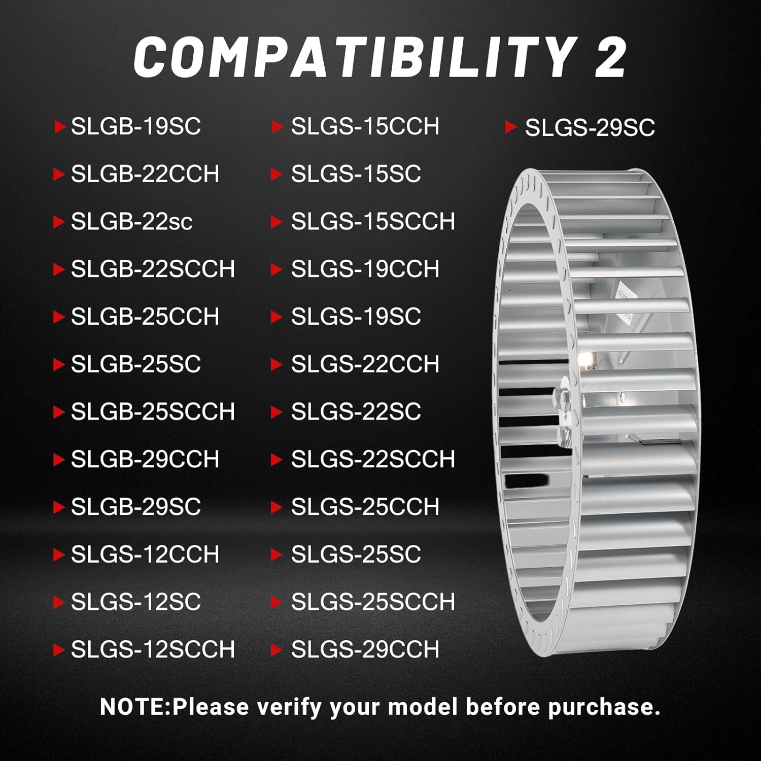 1175196 Blower Wheel Assembly Compatible with Southbend Range BGS/GB/GS/SLGB/SLGS Series, Single Blower Wheel with Puller Disc