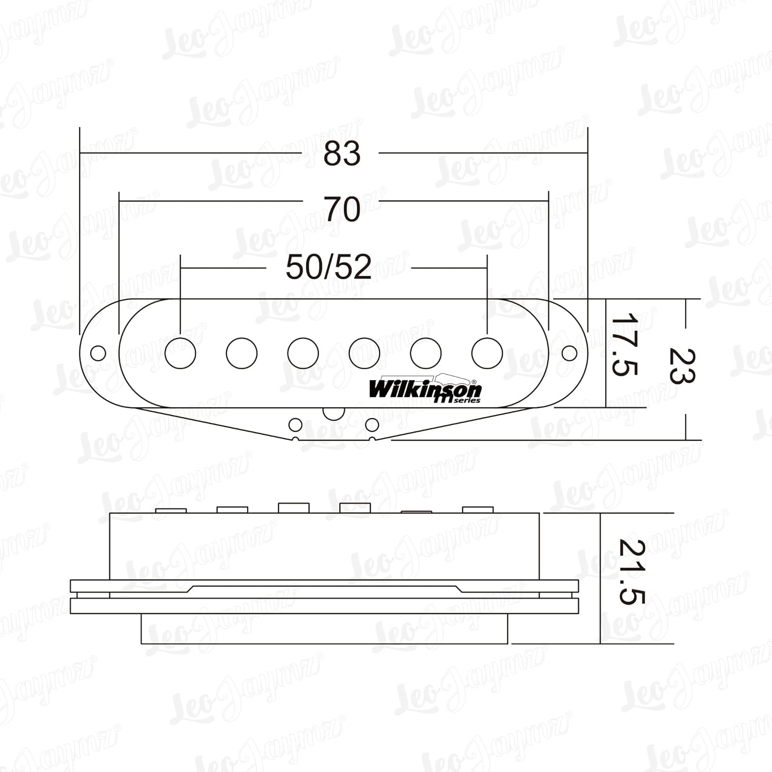 Wilkinson M Series WOVS Ceramic Single Coil Pickups SSS Set for ST Stratocaster style electric guitar(WOVS White)
