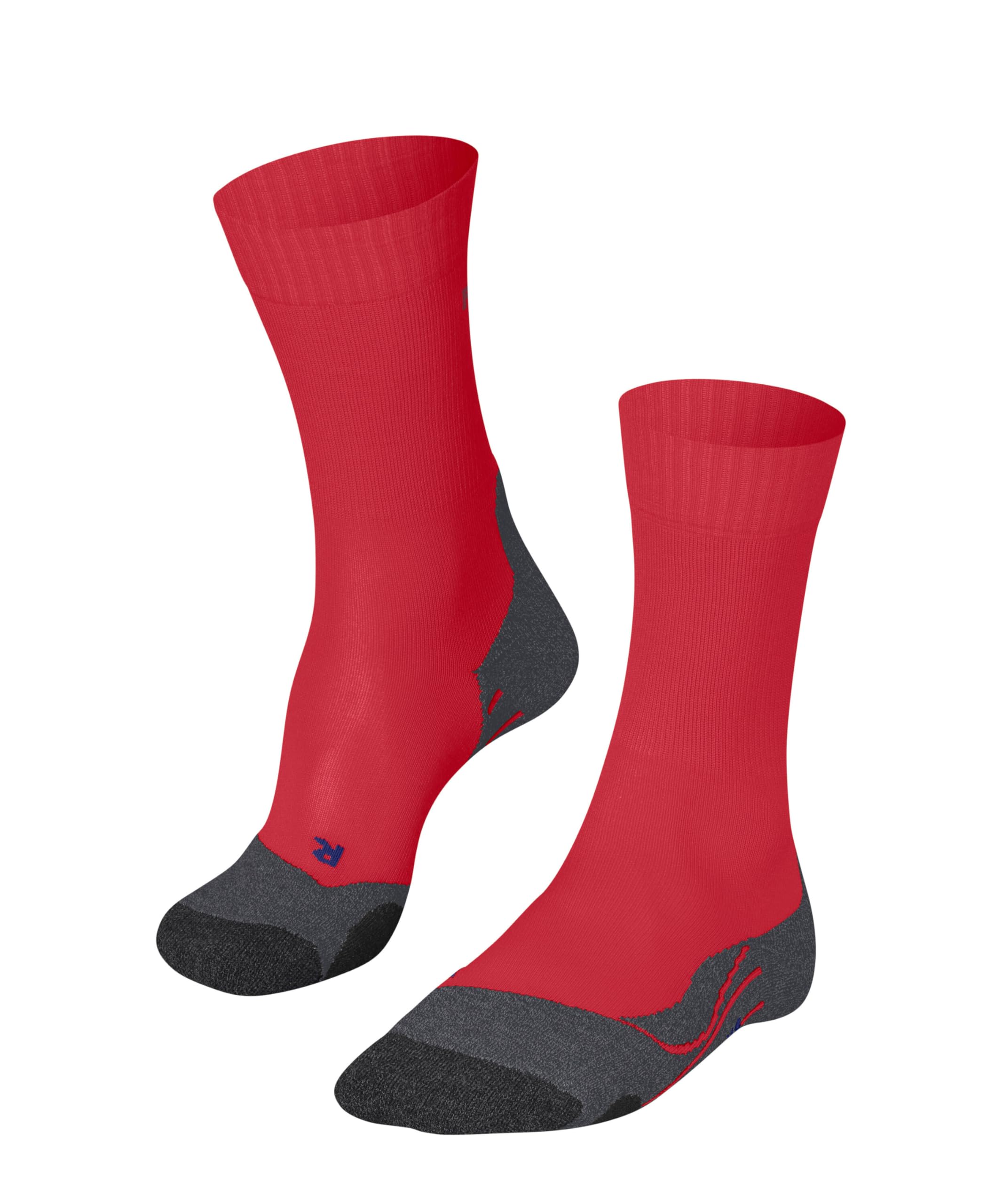 FALKE Women's TK2 Explore Cool W So Lyocell Functional Yarn Thick Anti-Blister Hiking Socks 1 Pair, Red Big 8178, 7-8