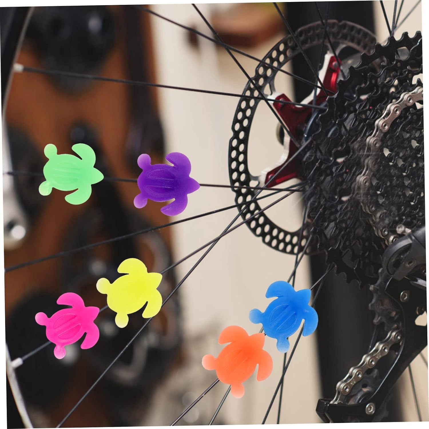 KOMBIUDA 61pcs Bicycle Decorations Bike Wheel Clips Beads Girls Bike Accessories Plastic Wraps Wheel Charm Trim