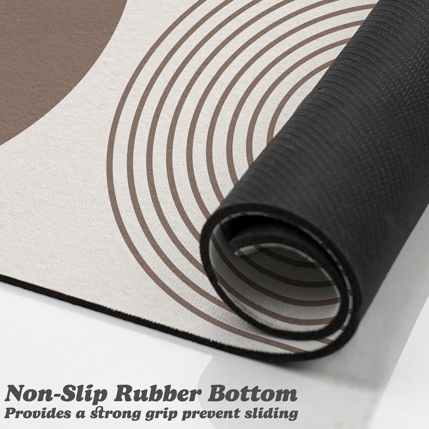 Dog Food Mats for Floors Waterproof, Cat Water Bowl Mats Pet Feeding Absorbent Mat Placemats for Food and Water Brown Bohemia 12 * 20 inch - Image 3