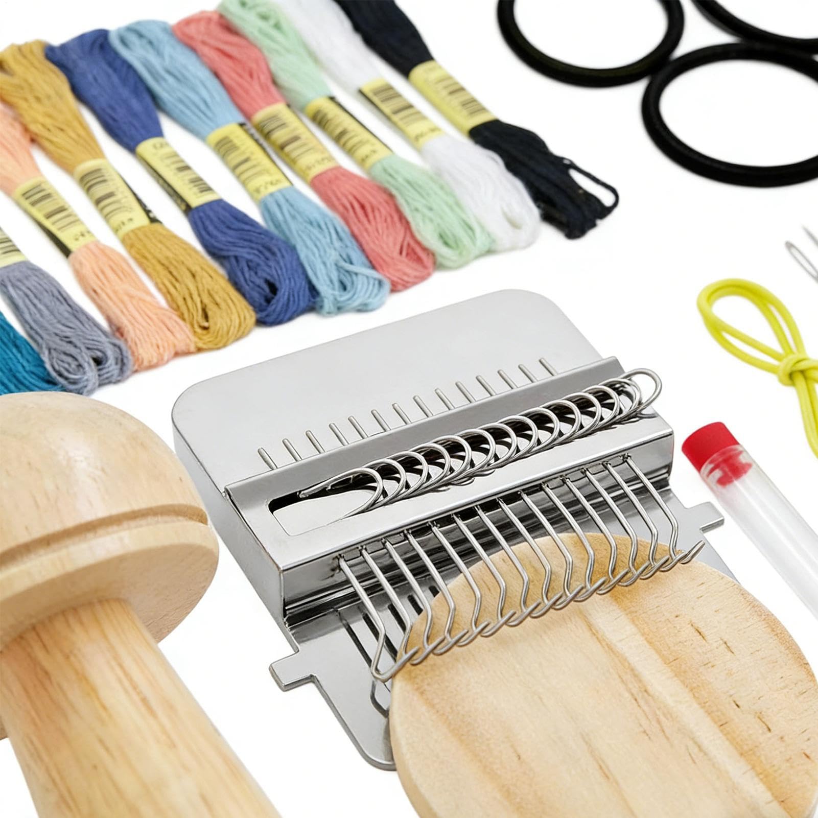 zwxqe Knit Patch Kit, Portable Darning Tool, Quick Fabric Repair Weaving Maker, Easy Mushroom Patch Sewing Solution, Hand Knit Repair Device for Clothes Socks Jeans Sweaters