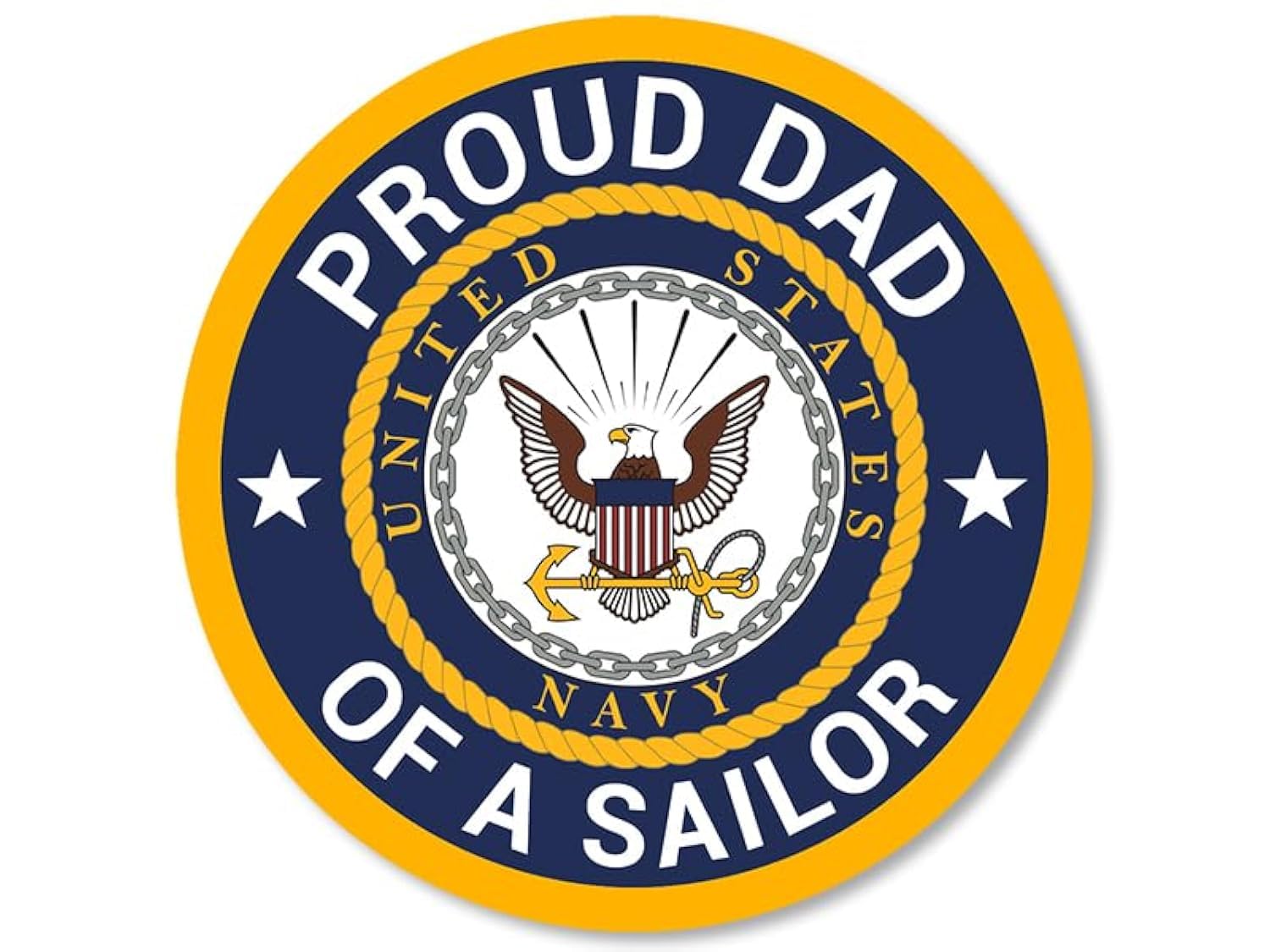 Adhesivo Proud Dad of A Sailor, el orgullo de un padre en vinilo de 3"