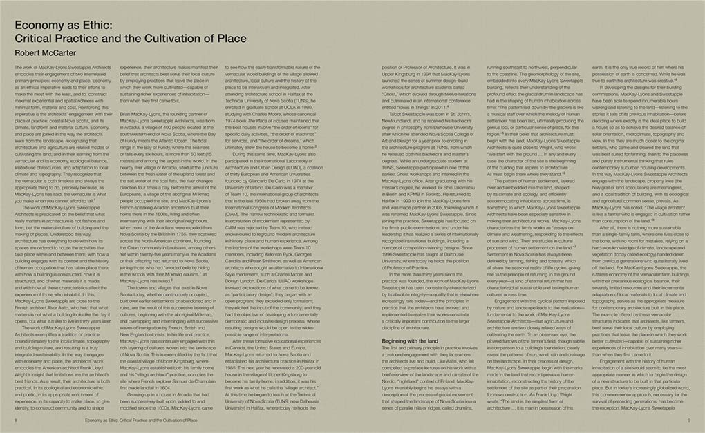 The Work of Mackay-Lyons Sweetapple Architects: Economy As Ethic