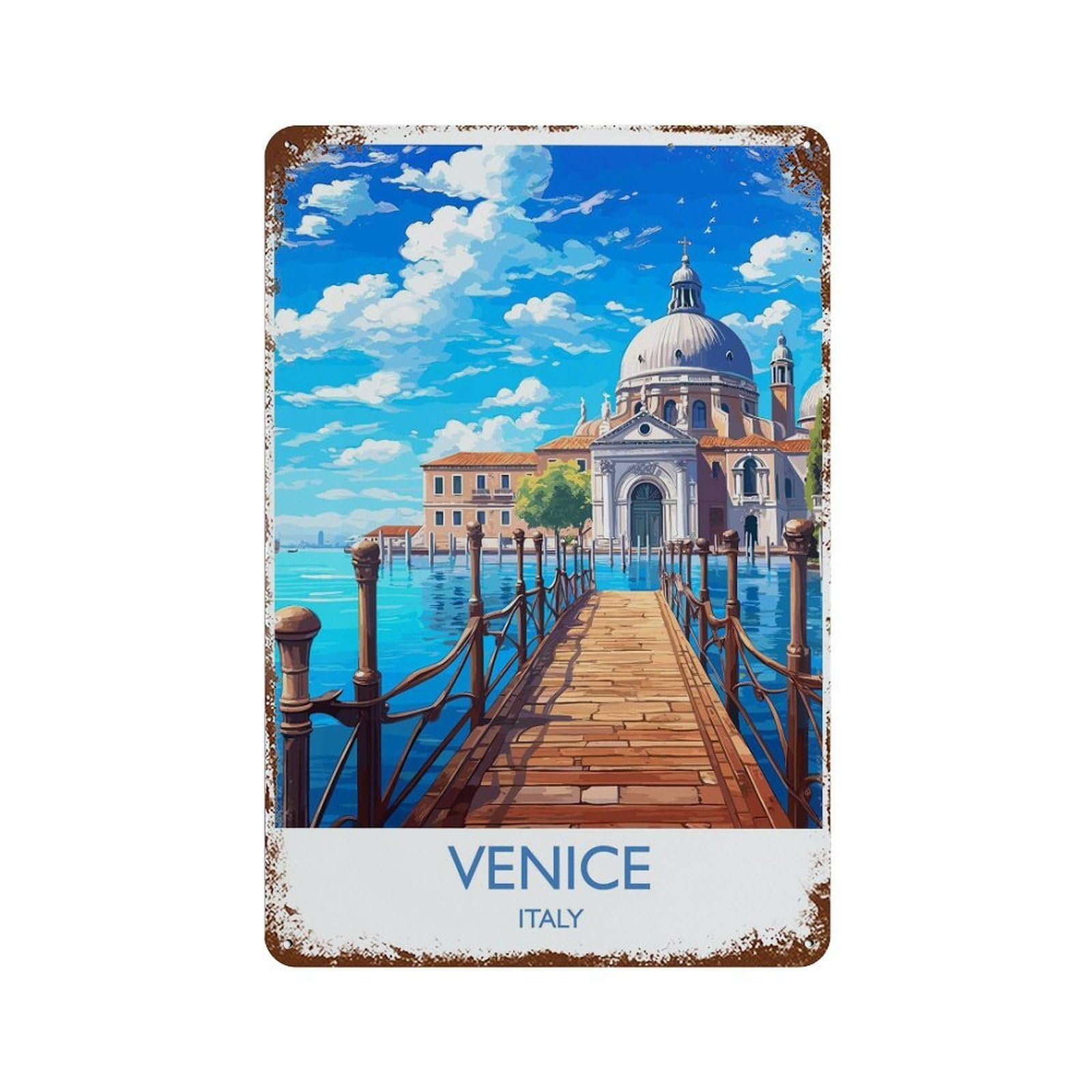 xiaoxiaoshen Venice Travel of Italy Gift (3) Wall Decor Art Metal Tin Poster Modern Home Decor Art Home Bar Shop Decorations Vintage Sign 30x20cm