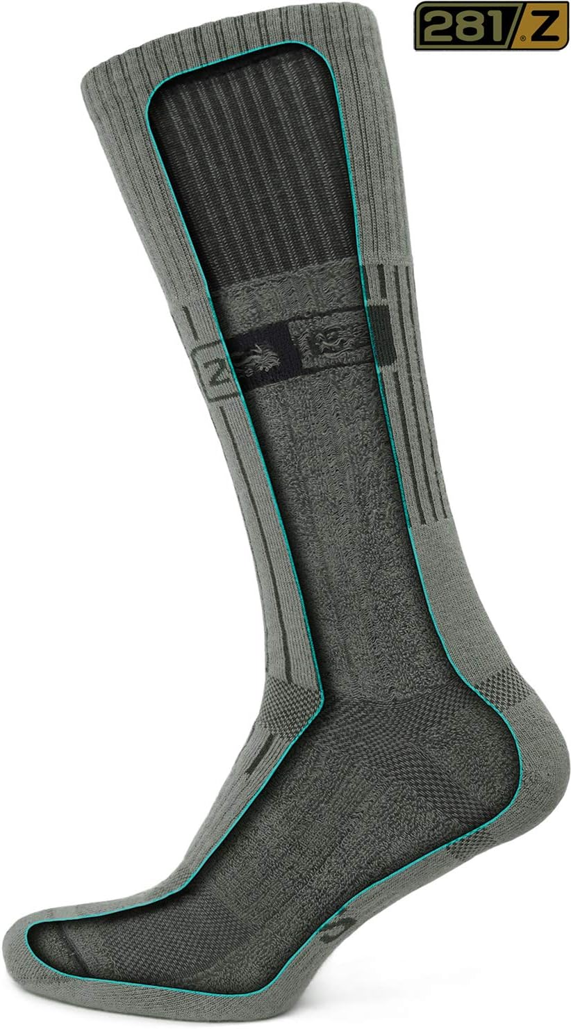 281Z Military Demi Season Breathable Over The Calf Army Uniform Boot Socks (Foliage Green) - Image 4
