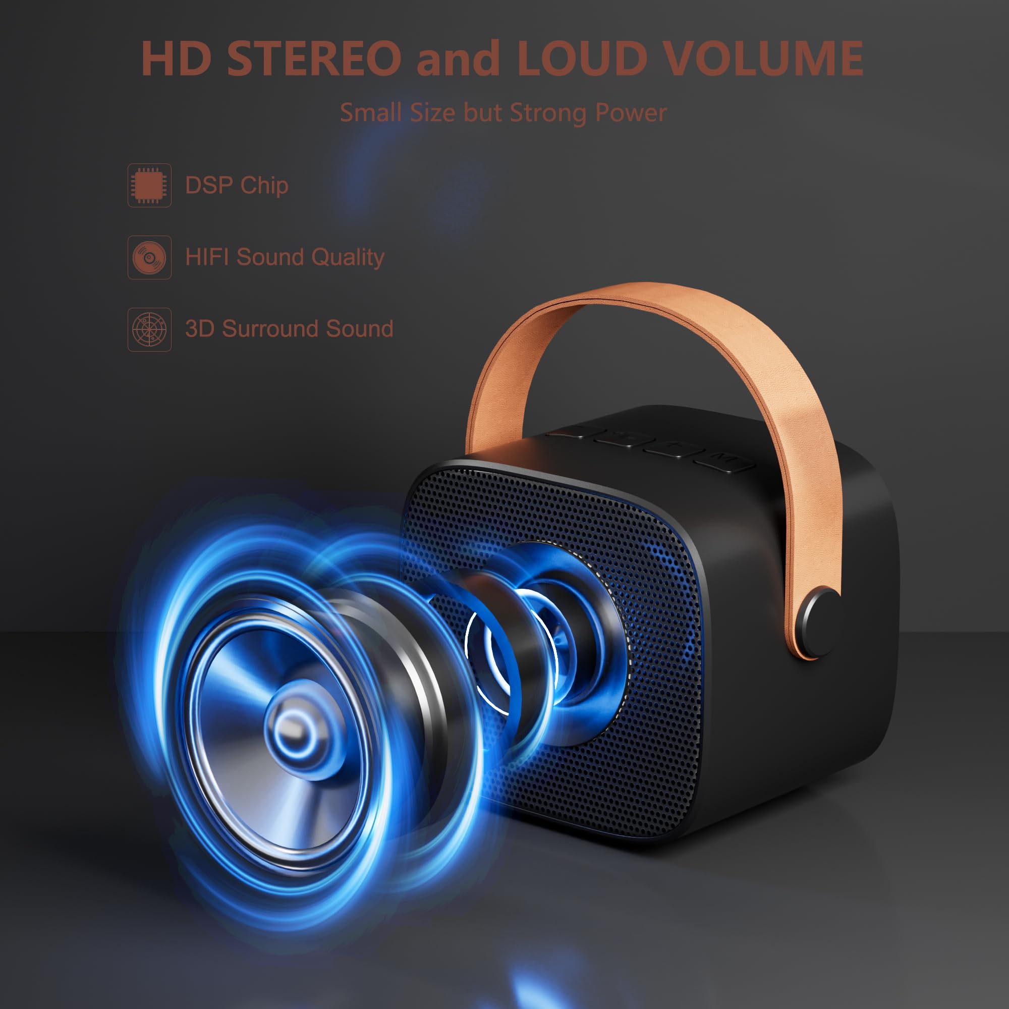 BONAOK Microfono Karaoke Giocattoli 2 Microfono, Caraoke Bluetooth per Bambini Adulti, Lettore Karaoke Portatile Microfono per Ricaricare, Giocattoli Elettronici per Bambini (Nero)…