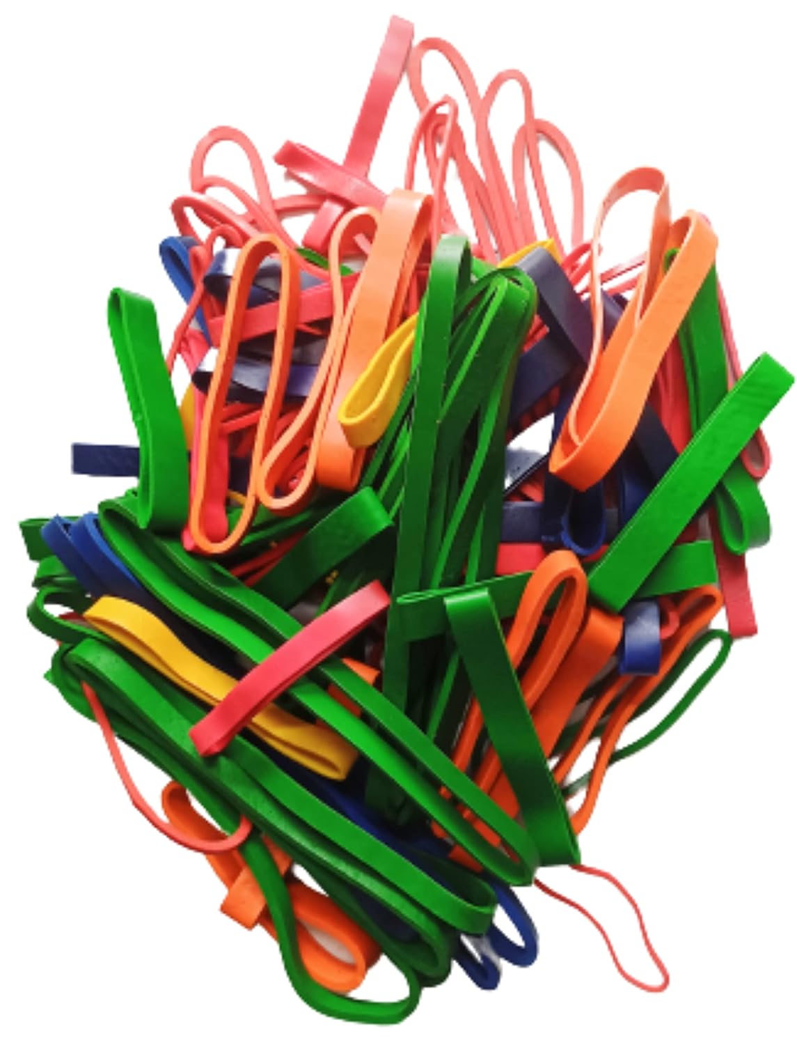 IMPRINT Wide Rubberbands, Big, Large Rubber Bands Mix Colour Pack of 50