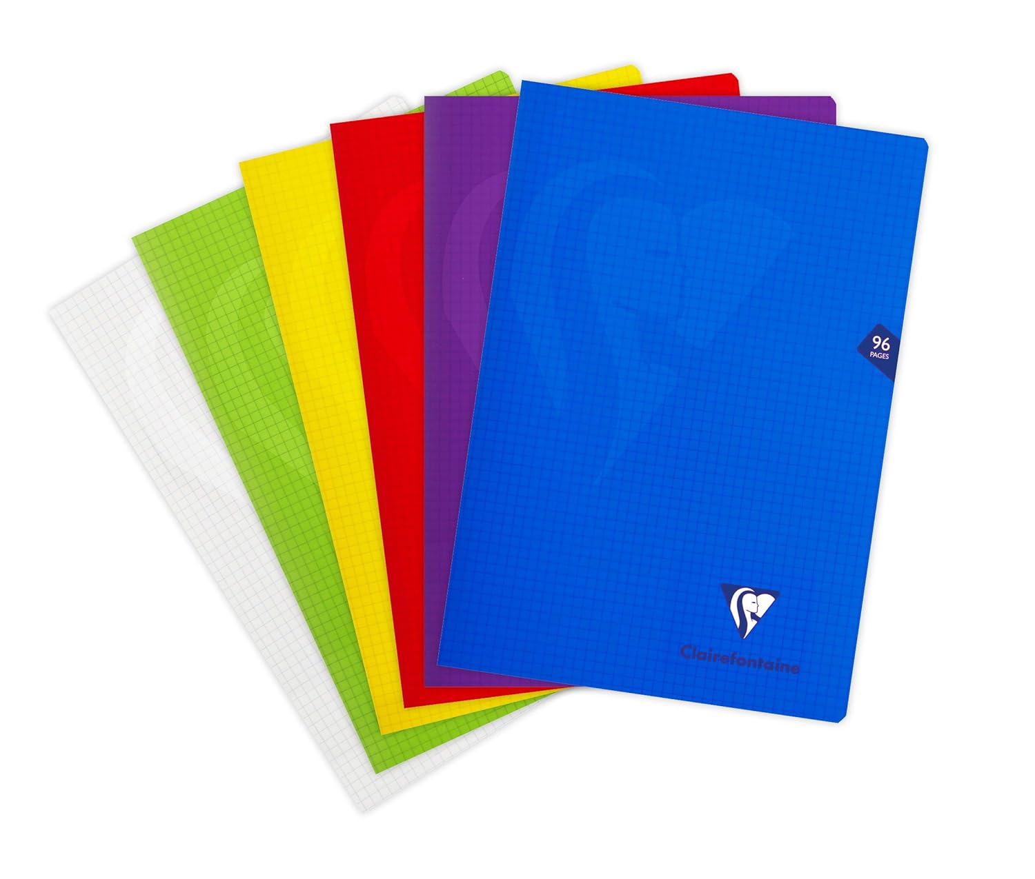 Clairefontaine Metric Small-Squared Exercise Book Not Spiral-Bound Polypropylene Cover A4 Assorted Colours Pack of 2      Office Product