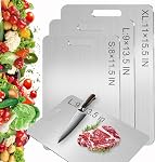 Titanium Cutting Board,2026 New Upgrade 100% Pure Titanium Cutting Boards for Kitchen,Double-Sided Food-Grade Metal Chopping Boards,Easy to Clean, Non-Stick & Odor-Resistant (XL 11×15.5 in)