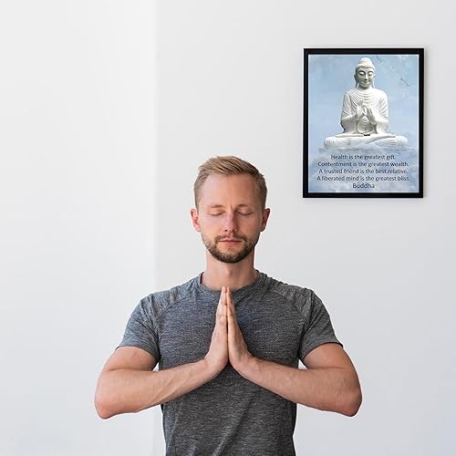 Miniatura 4 de Health Is the Greatest Gift - Buddha Spiritual Inspirational Wall Art, Buddhism Positive Affirmations Wall Decor Print For Home Decor, Living Room