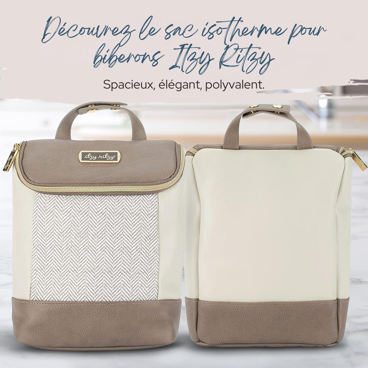 Itzy Ritzy Sac Isotherme pour Bouteille - Garde Les Bouteilles au Chaud ou au Frais - Peut contenir 3 Bouteilles et Dispose d'une Poche intérieure pour Poche de Glace (Non Incluse)