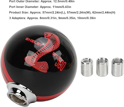 Miniatura 6 de Pomo de palanca de cambios manual, perilla de palanca de cambios de 5 velocidades, palanca de cambios manual, perilla de repuesto para 1967 a 2018