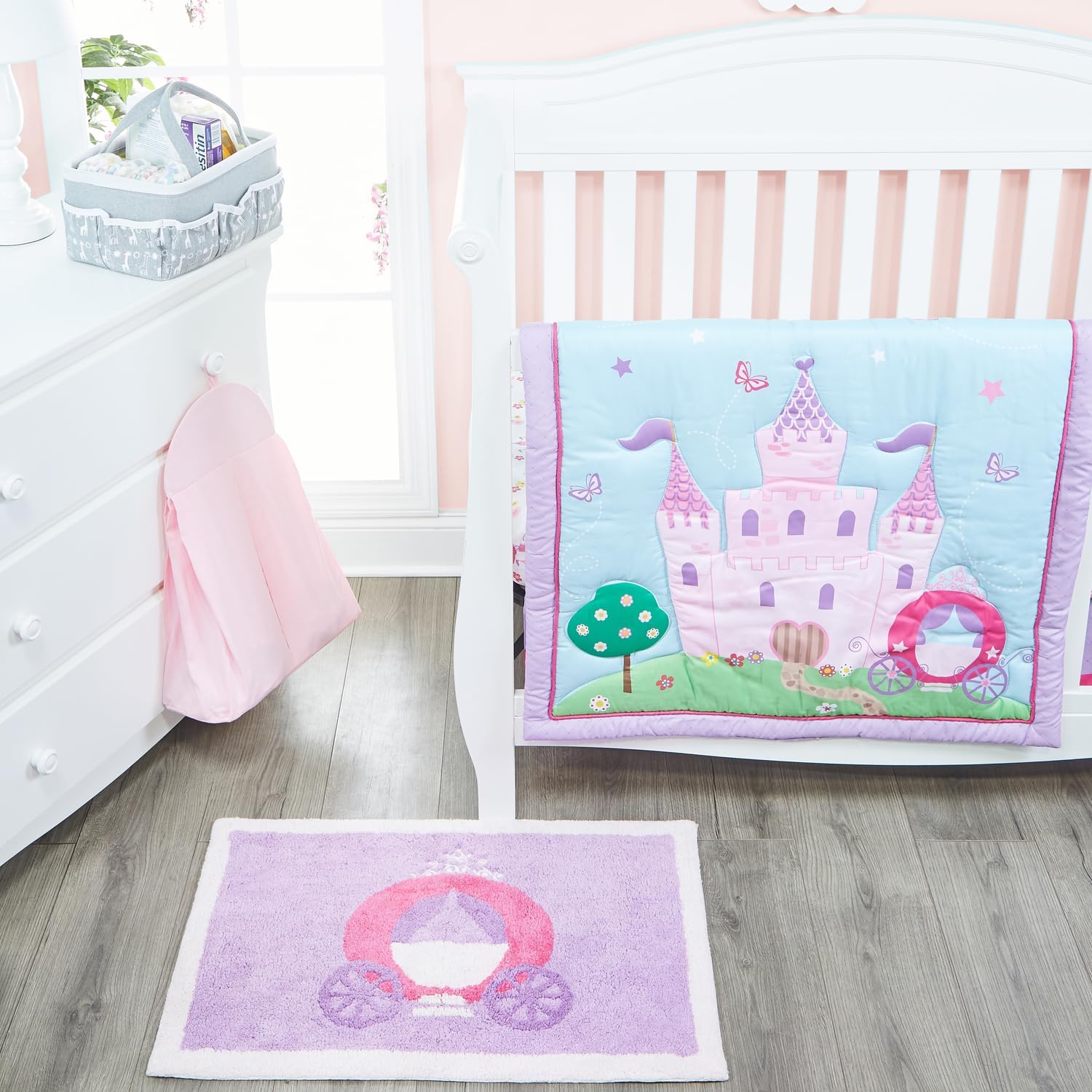 Hand Tufted Princess Bedroom or Bathroom Rug - 30x20 in; 100% Cotton Kids Bathroom Mat; Decorative Kids Area Rug