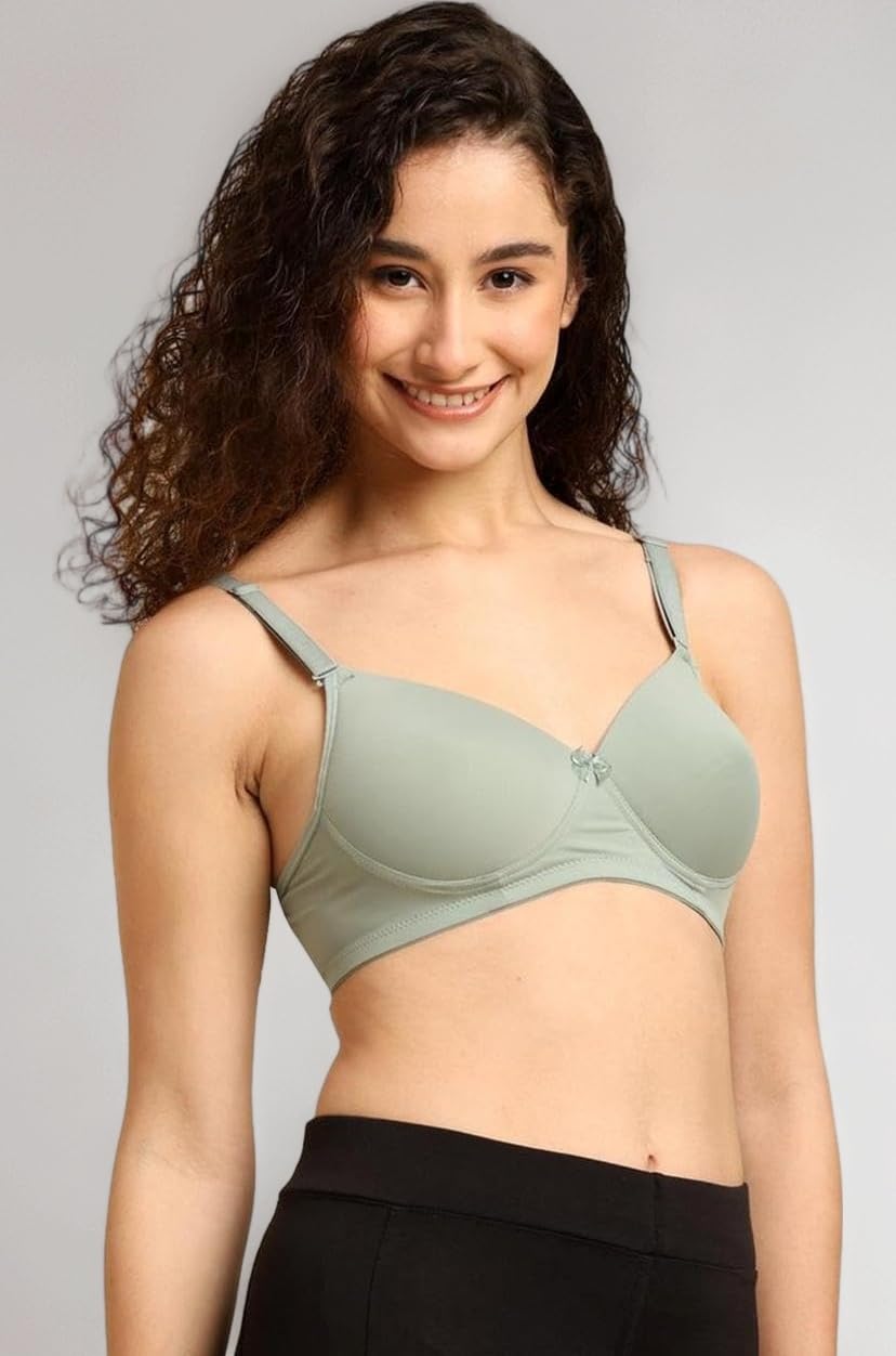 Women's Regular Full Coverage Bra | Lightly Padded | Everyday Innerwear with Adjustable Straps | Smooth Finish | Ideal for Daily Use Under Tops, Kurtis & Sarees