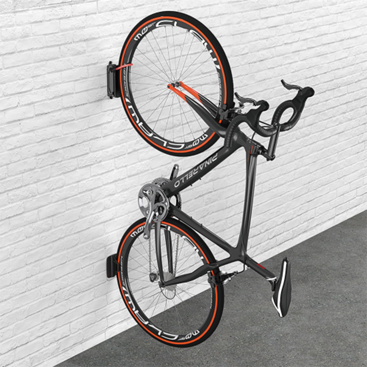 Maclean MC-998 Soporte de Pared para Bicicletas, Soporte Vertical para Bicicletas, Aparcabicicletas, Carga máxima de 30 kg | Perfecto para Espacios Reducidos, Ahorro de Espacio (3)