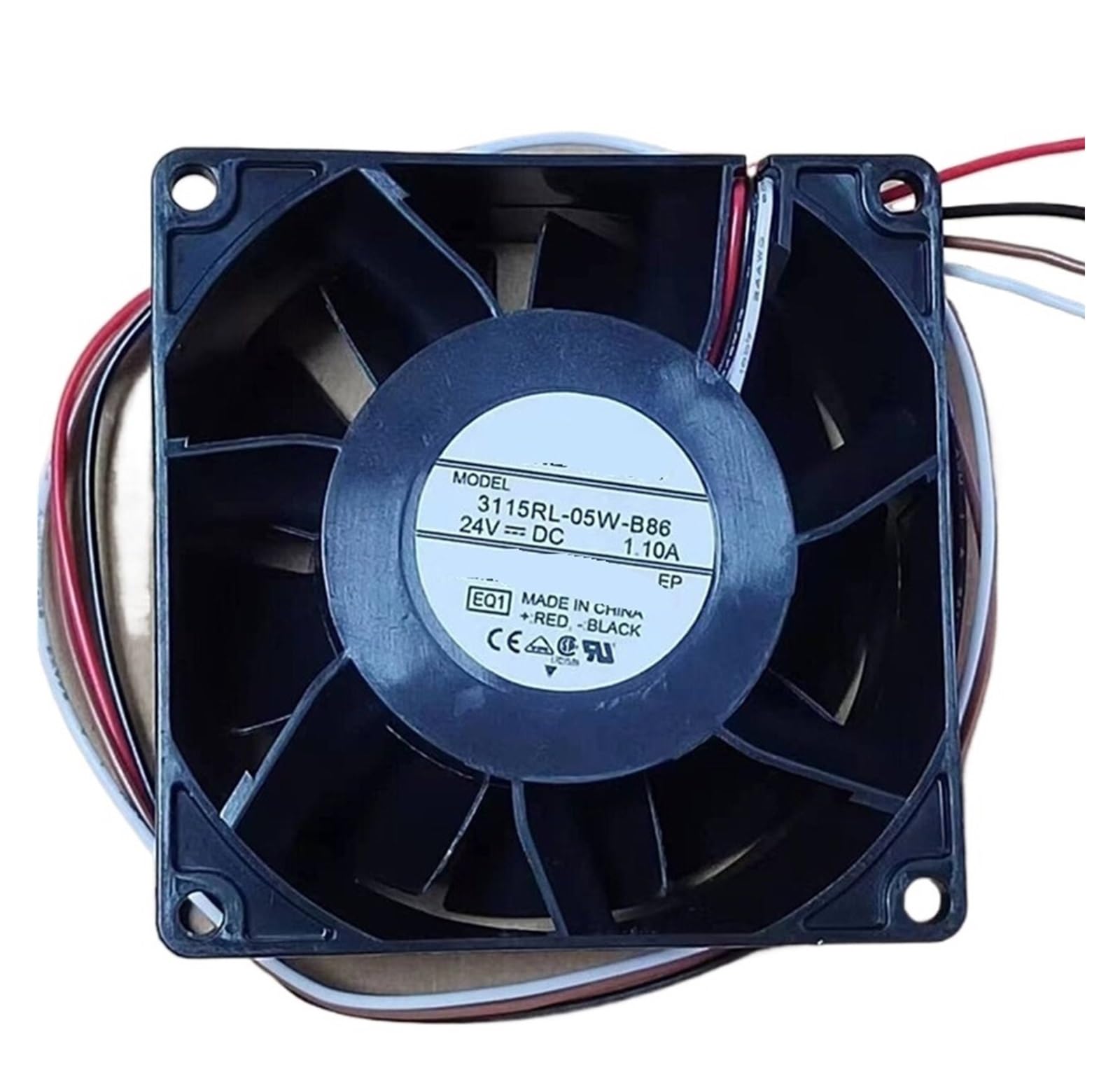 YMUGUEGH 3115RL-05W-B86 EQ2 24V 1.1A 80x80x38mm 2-Wire Cooling Fan