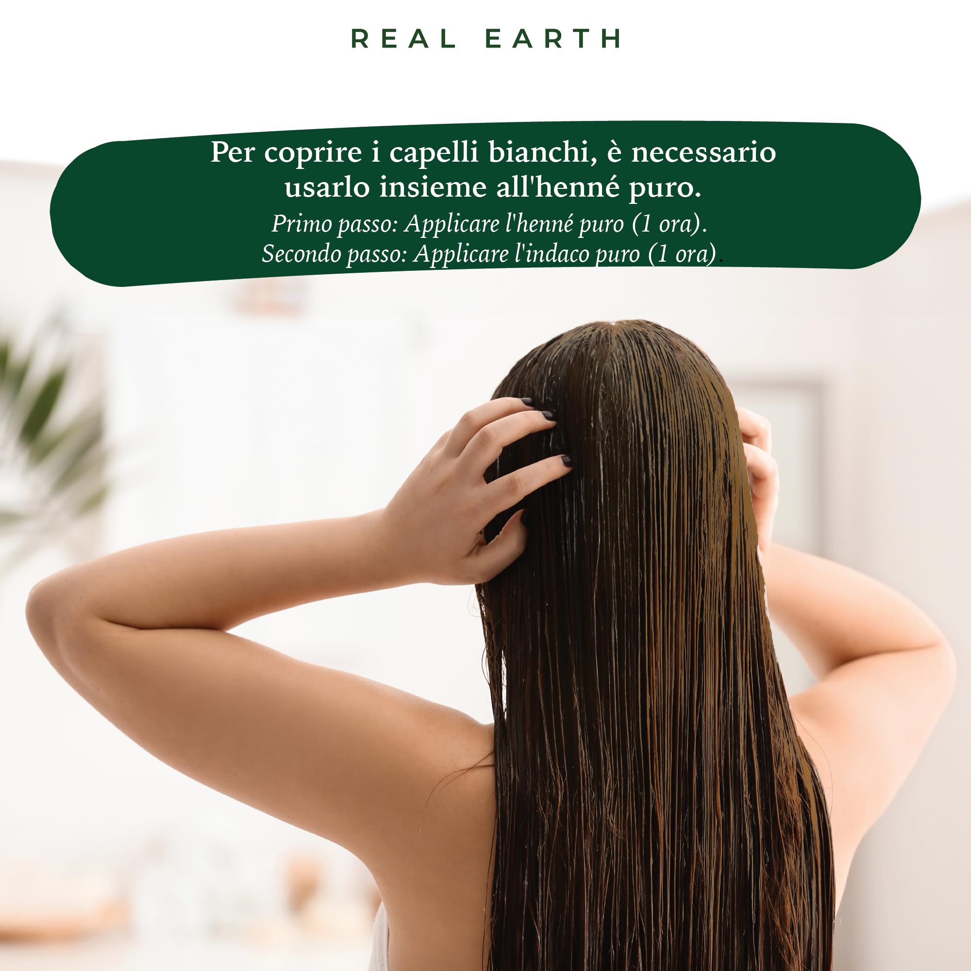Real Earth Henne Capelli 250g 100% Naturale. Hennè Tinta Nero Rosso Biondo Cenere Castano Scuro Marrone Freddo Rame - Prodotto in India (Indigo, 250g)