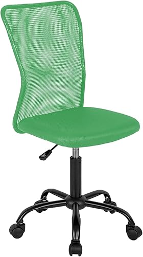 HCB Silla de oficina en casa, silla de escritorio de malla, silla ergonómica para computadora con soporte lumbar, respaldo medio, giratorio de 360