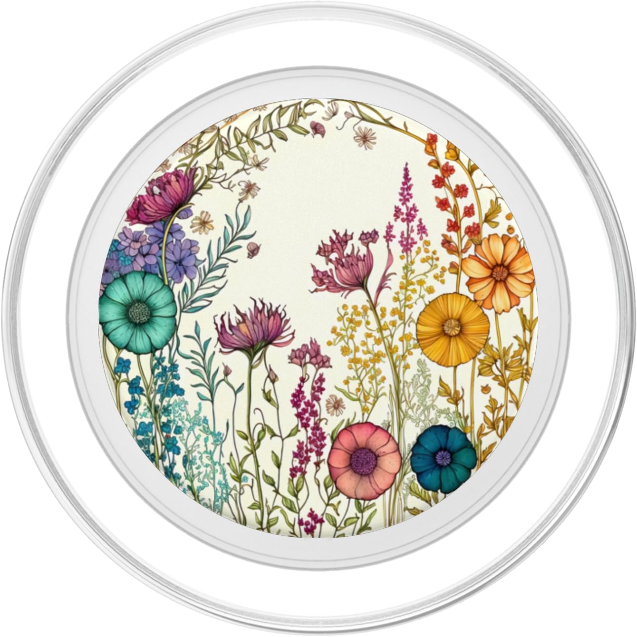 Floral Foliage Flower Botanical Nature Vegetation Flowery PopSockets MagSafe PopGrip for iPhone