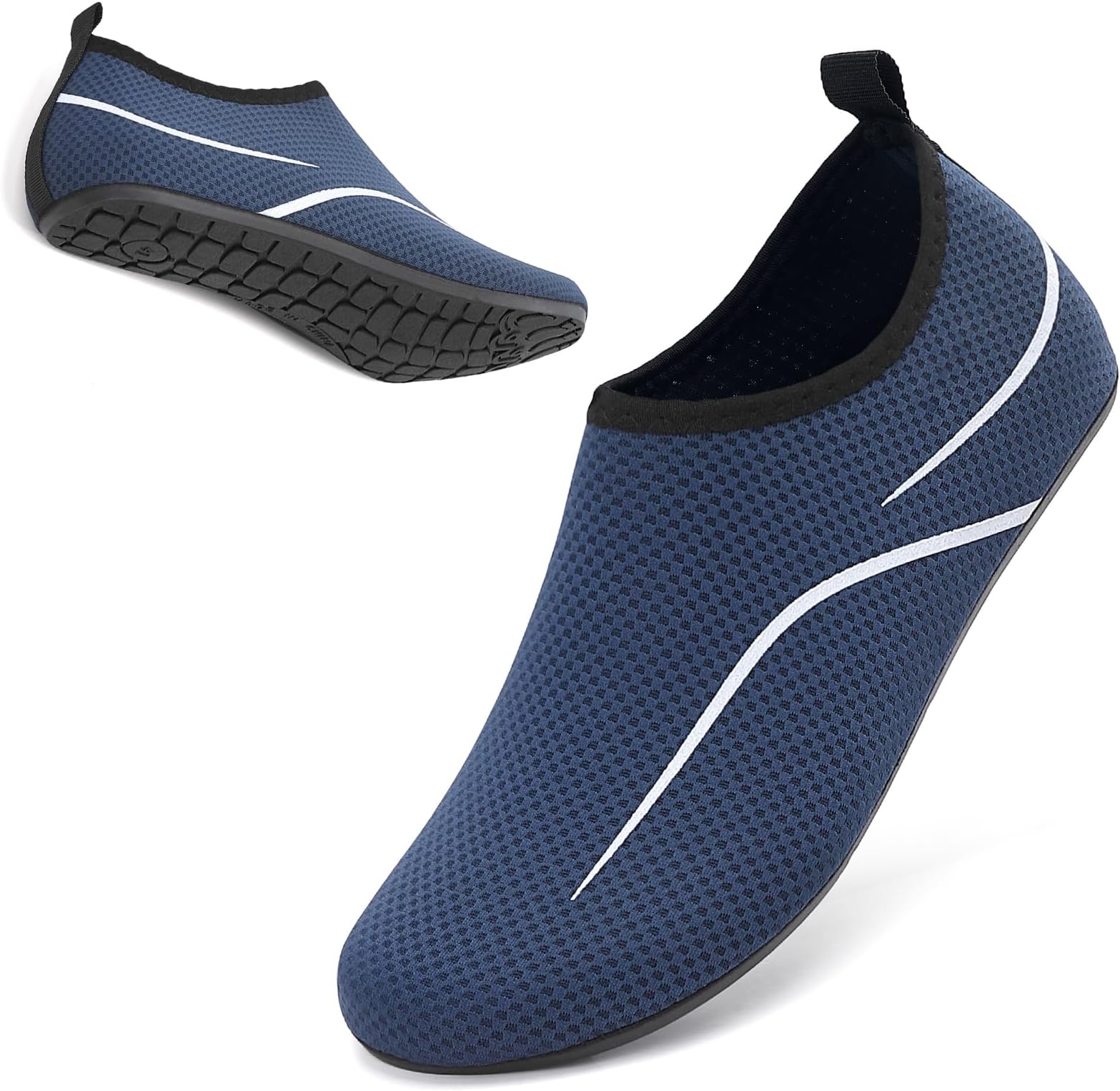 LATATLWater Shoes for Men Women Quick-Dry Barefoot Socks Slip-On Beach Shoes Unisex Aqua Shoes for Surf Boating Yoga Swim Snorkeling Diving Hiking