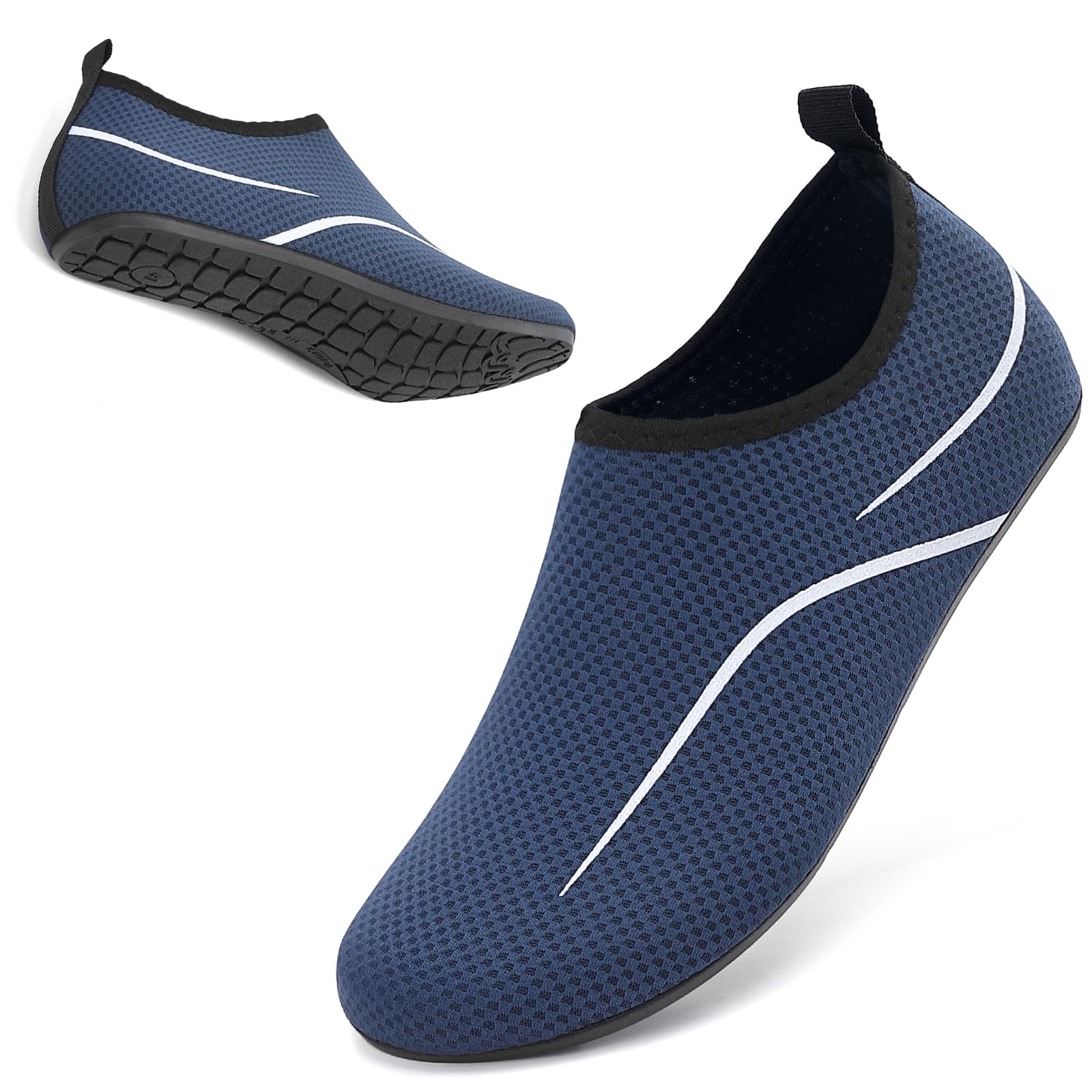 LATATLWater Shoes for Men Women Quick-Dry Barefoot Socks Slip-On Beach Shoes Unisex Aqua Shoes for Surf Boating Yoga Swim Snorkeling Diving Hiking