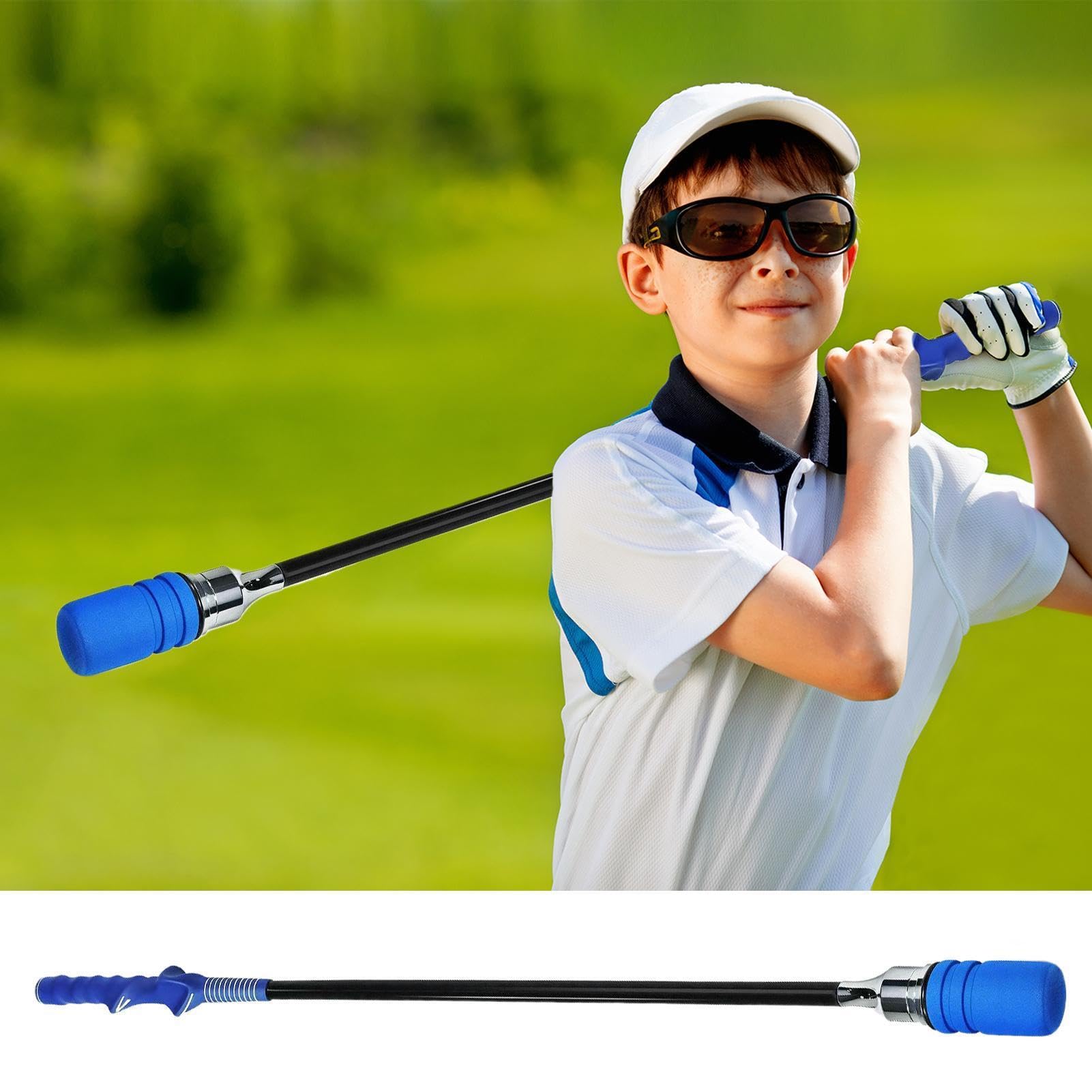 Bastone da golf per allenamento dell'equilibrio, strumento portatile di correzione della posizione delle mani con feedback uditivo, perfetto per fitness, campi da golf, casa, cortile e palestra al