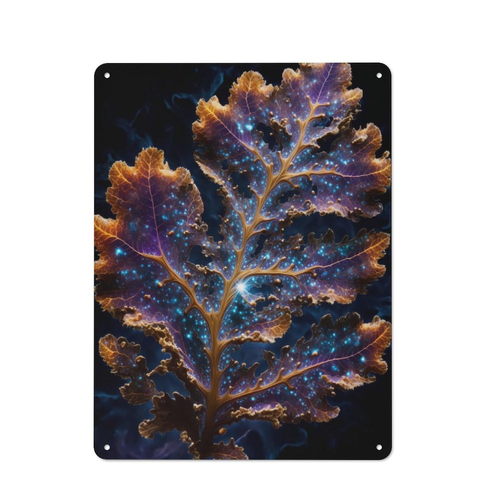 Junmoney Asgards Starry Night Metal Wall Sign 40X30cm, Rustic Decor For Hallway Wall, For Metal Sign Collectors, For Garage And Workshop Walls