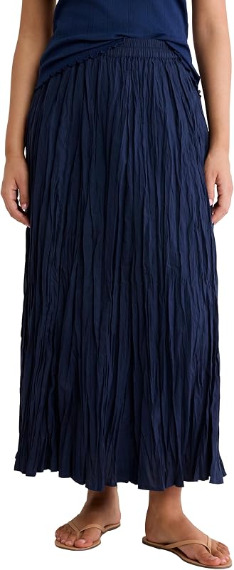 Women's Cotton Crinkle Long Skirt