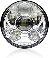 Vista 7 de Faro LED proyección Wisamic 5 – 3/4 pulgadas 5.75 pulgadas Daymaker para motocicletas Harley-Davidson 9 piezas foco, Negro