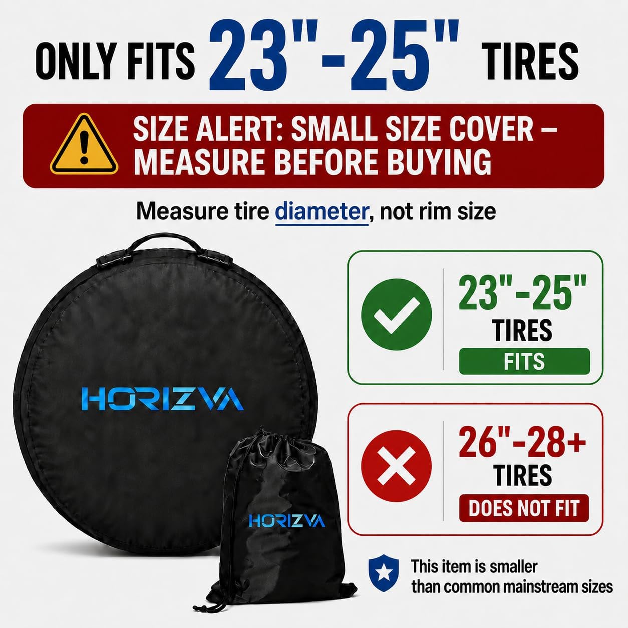 Tire Tote 4 Pack with Storage Bags, Fits 23"-25" Tires