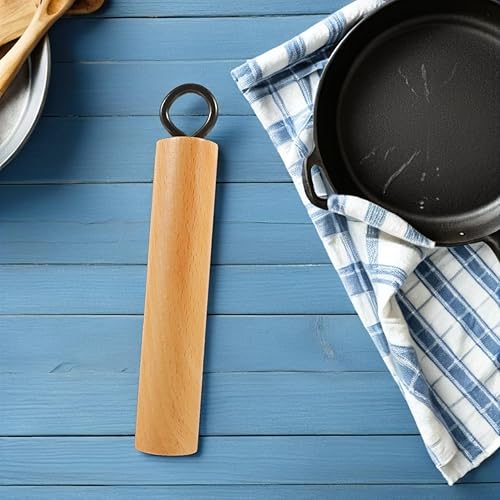 Miniatura 4 de Mikinona Wok Mango Wok Accesorios Mango Desmontable Utensilios de Cocina de Repuesto de Olla de Repuesto de Mango de Madera Universal Utensilios de