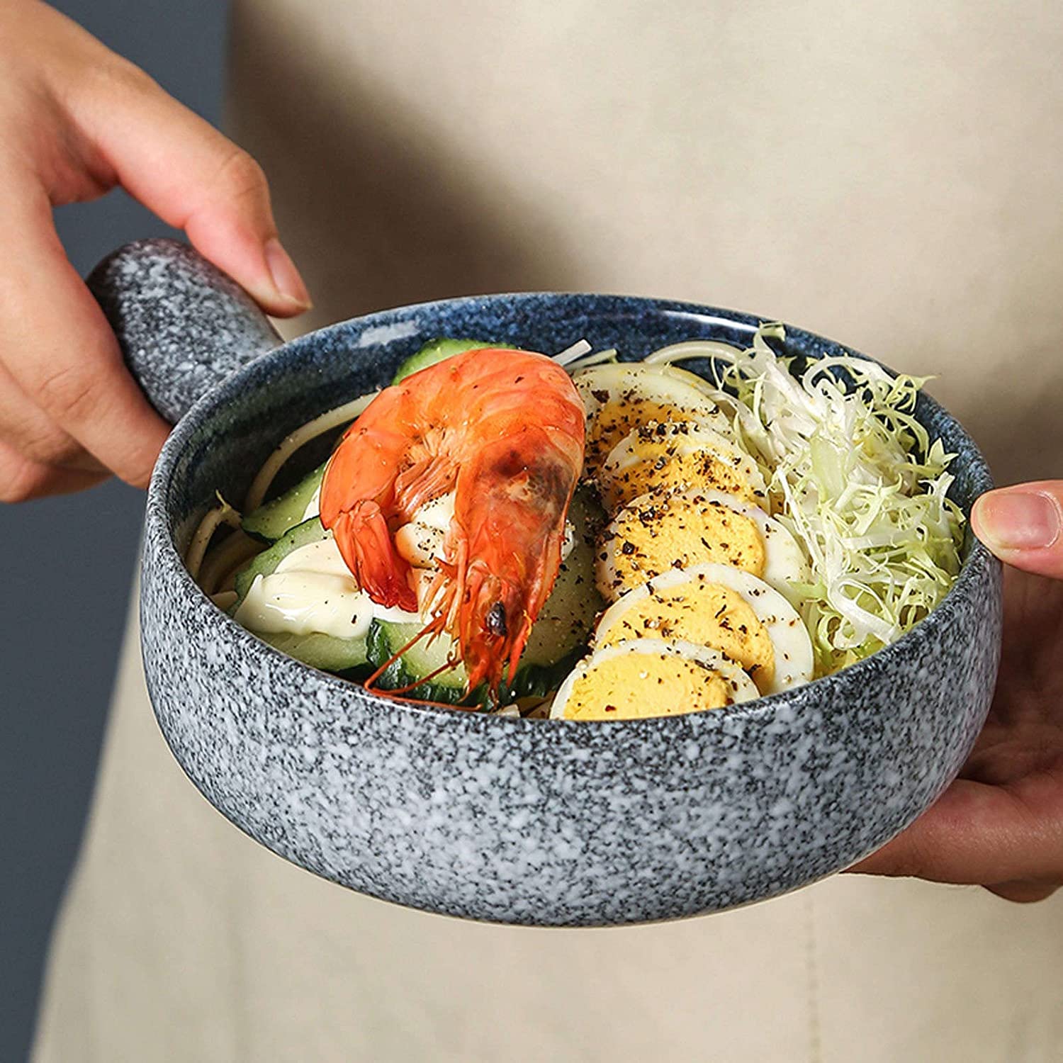 Bols à soupe en céramique, bols de petit-déjeuner, bols à nouilles, bols à gombo avec poignée, bols à céréales for petit-déjeuner japonais, bols à tarte aux bergers, bols à risotto à paella Passe au f