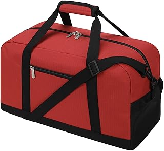 Apenze Small Gym Bag 18 inch Carry On Duffel Bag for Weekender Travel - Red