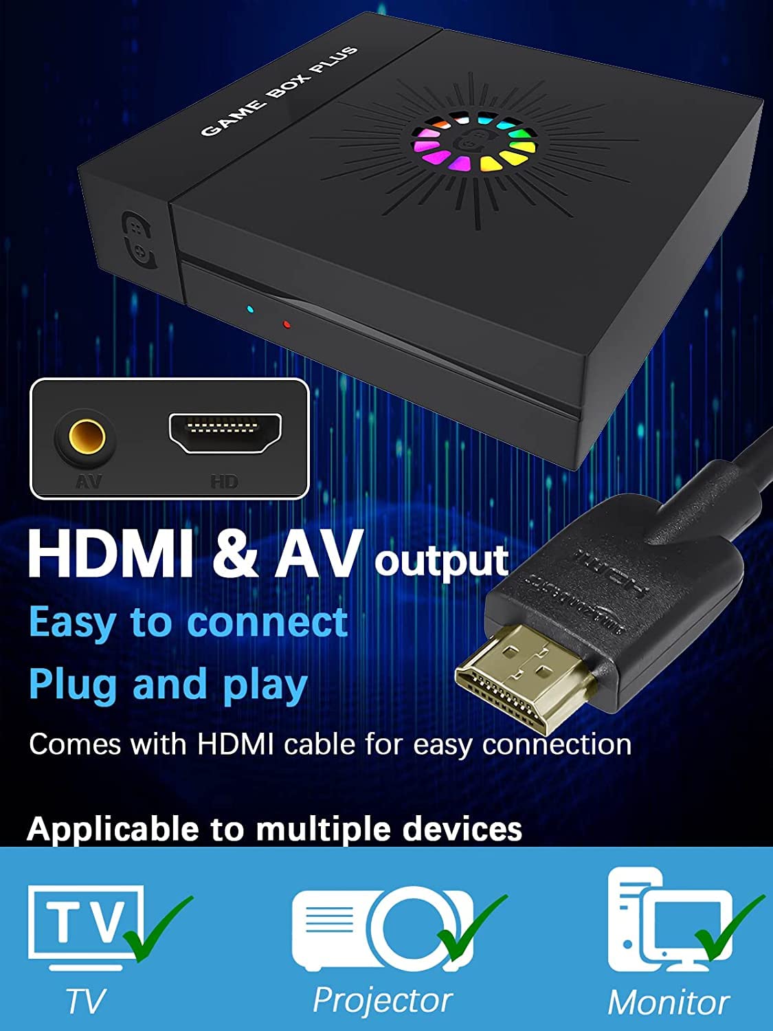 Consola de Juegos Retro, Super Game Box, integrada en más de 10000 Juegos clásicos 2D/3D, Salida HD 4K, Consola de Juegos Plug and Play, Compatible con 25 emuladores de Juegos, Adecuado para el hogar