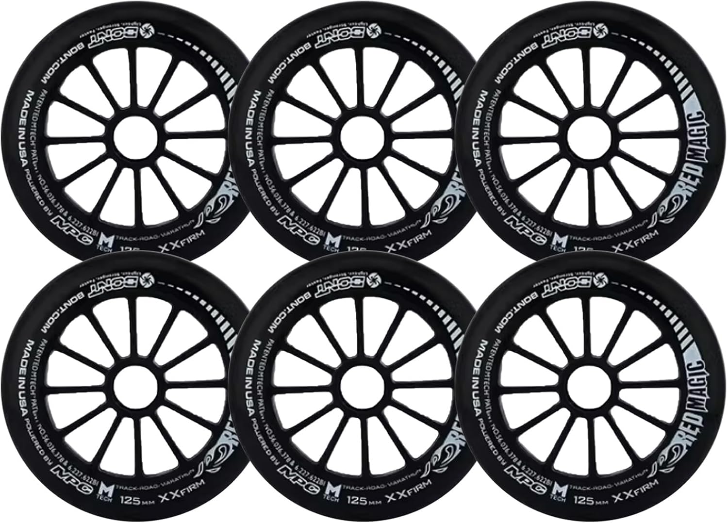 Roller Skate Wheels Outdoor/Indoor 6/8 Pack 125mm 85A Inline Roller Skate Wheels Racing Wheel Replacement