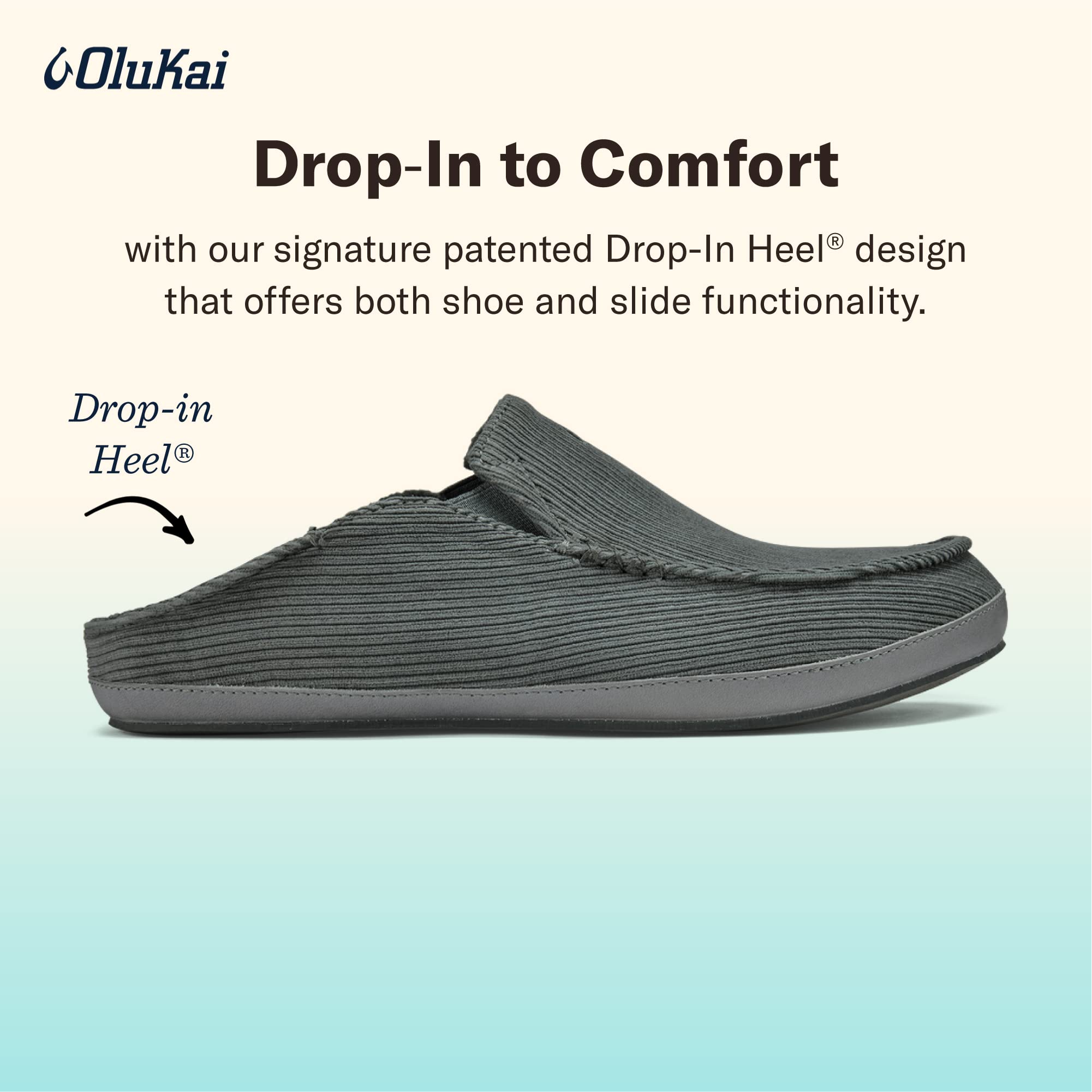 OLUKAI MOLOA ‘LE MEN’S “ECO-FLEECE” SLIPPER, SOFT CORDUROY SLIP ON SHOE, 14 US Moloā Hulu Men main image 4