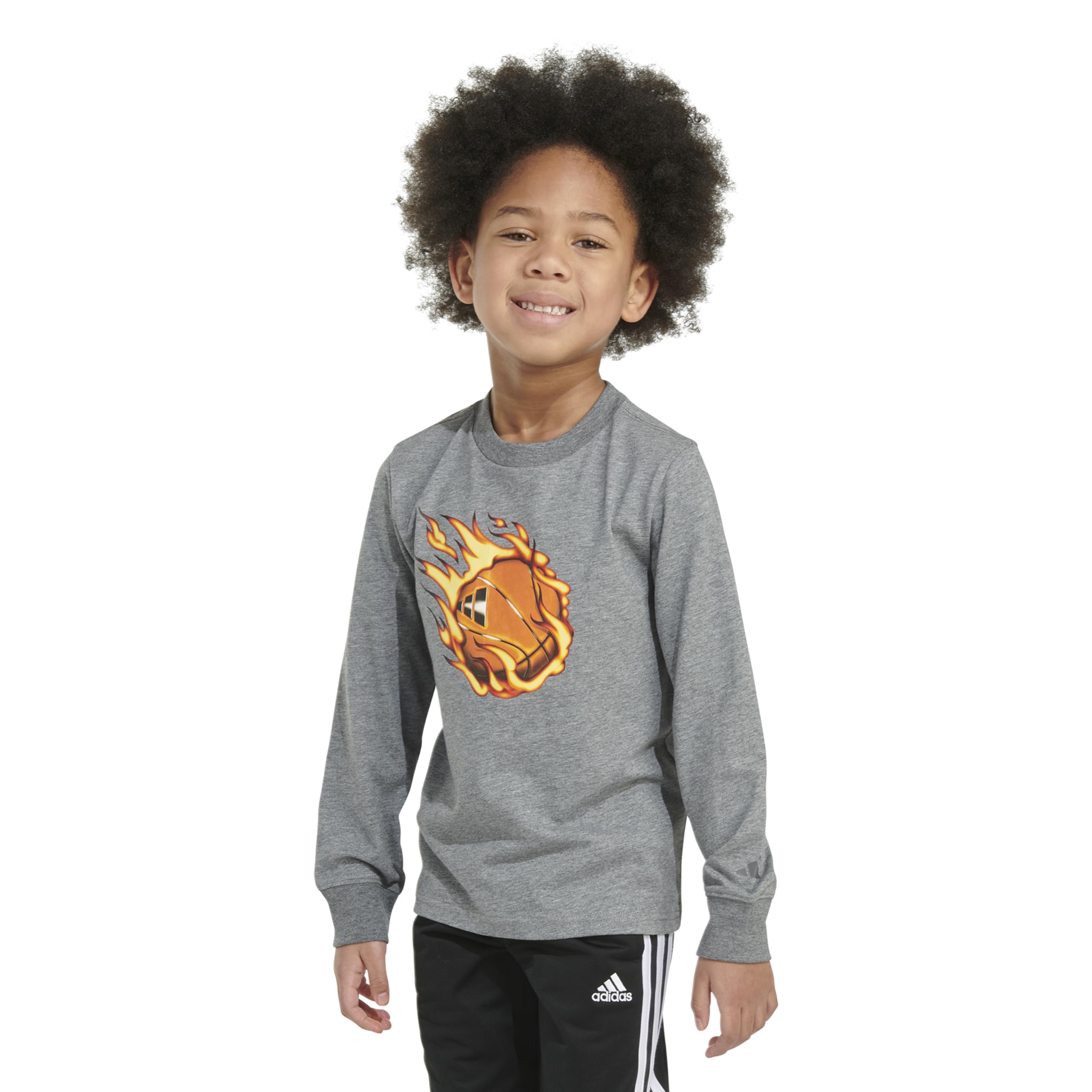 adidas Sport Vibes Heather Jungen Langarmshirt